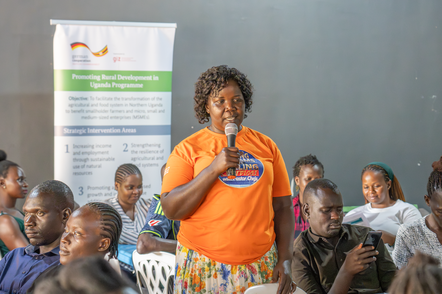 Entrepreneur sharing her story during a Tuku Tuku convening